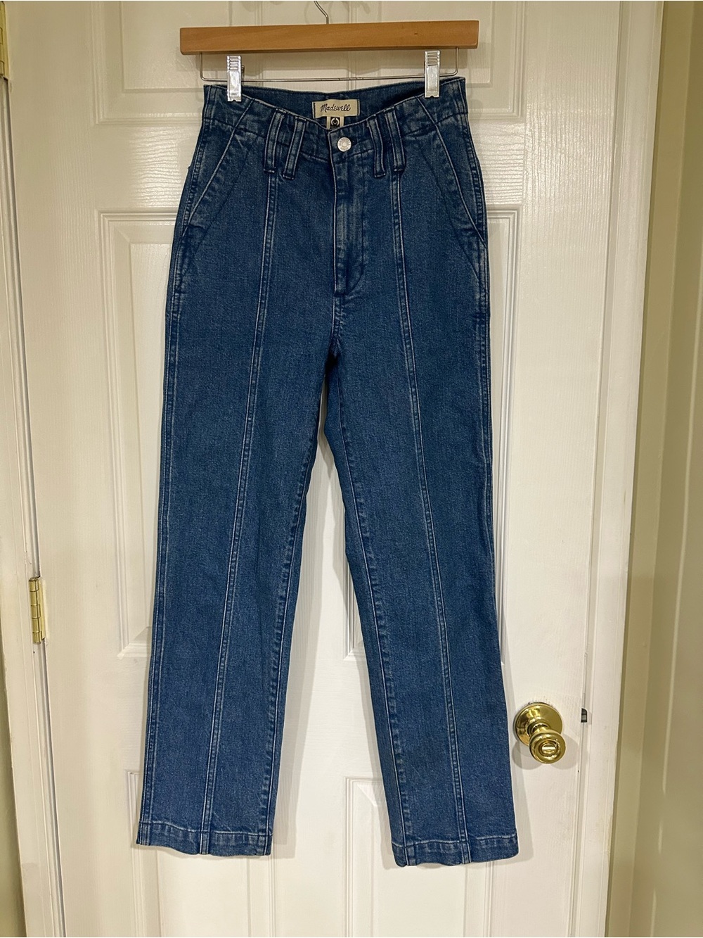 Madewell perfect vintage straight jean, seam edition 25